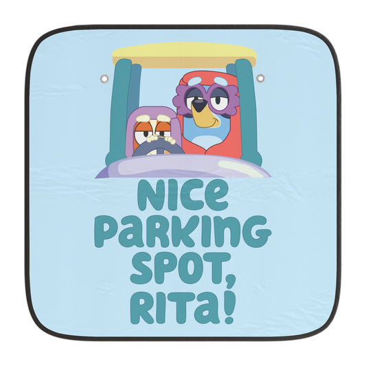Car Sun Shade, Nice Parking Spot Rita Bluey Grannies, Sun Visor for Car, Windshield Cover, Auto Accessories, Vehicle Sunshade, Car