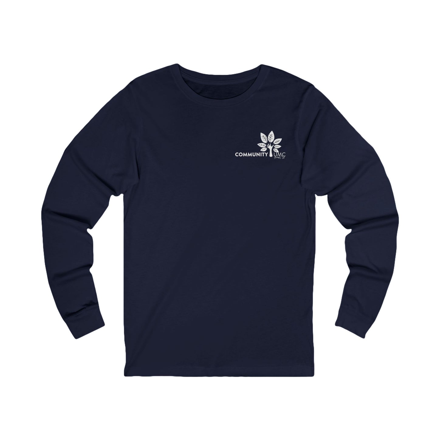 Young, Scrappy, and Churchy Long Sleeved Tee for Community UMC of Krum - Unisex Jersey Long Sleeve