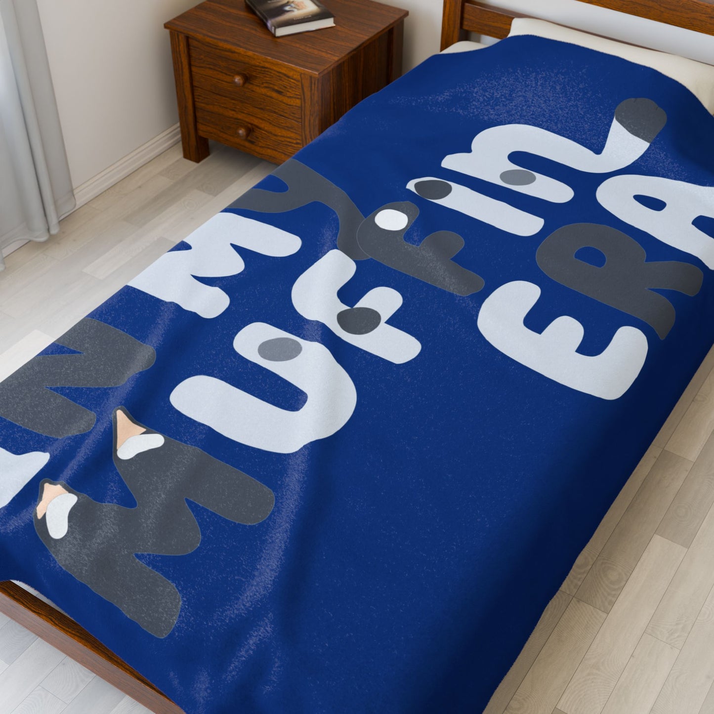 Blanket, Muffin era design, Bluey inspired, Snuggle Blanket, Cozy Throw, Gift for Bluey Fans, Velveteen Plush
