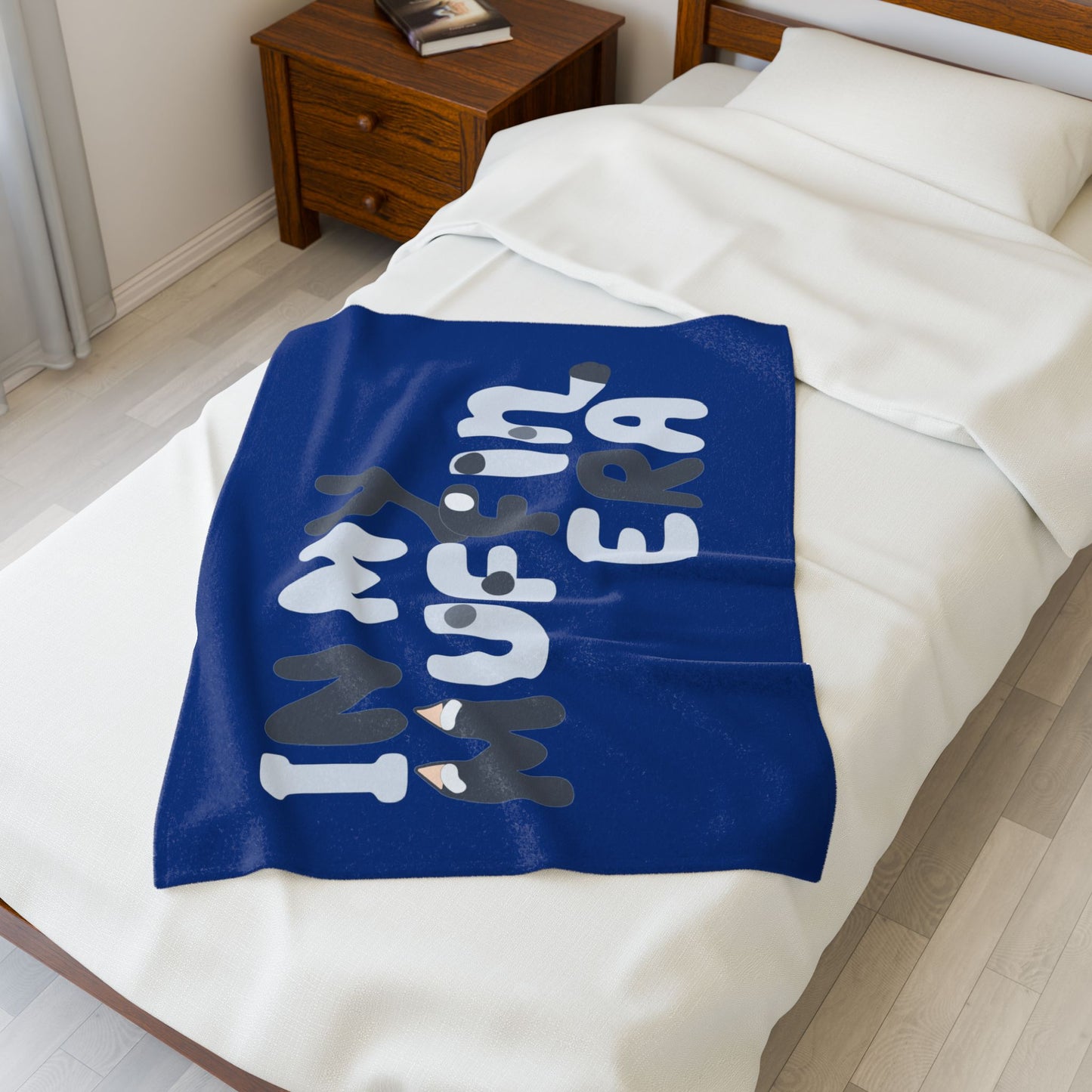 Blanket, Muffin era design, Bluey inspired, Snuggle Blanket, Cozy Throw, Gift for Bluey Fans, Velveteen Plush