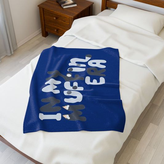 Blanket, Muffin era design, Bluey inspired, Snuggle Blanket, Cozy Throw, Gift for Bluey Fans, Velveteen Plush