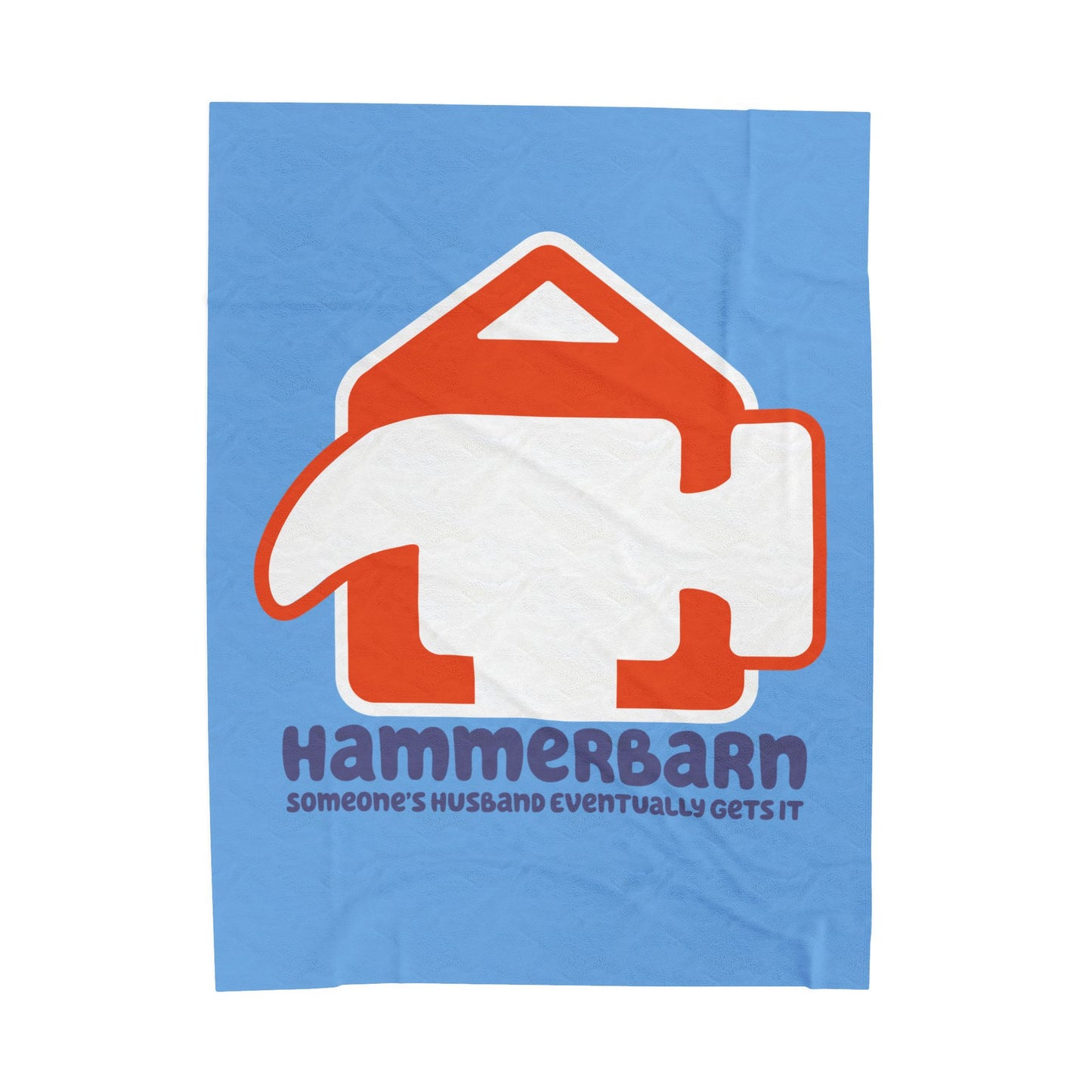 Velveteen Plush Blanket - Funny Hammerbarn Someone's Husband Eventually Gets It Bluey, Cozy Throw, Soft Bed Blanket, Unique Home Decor,