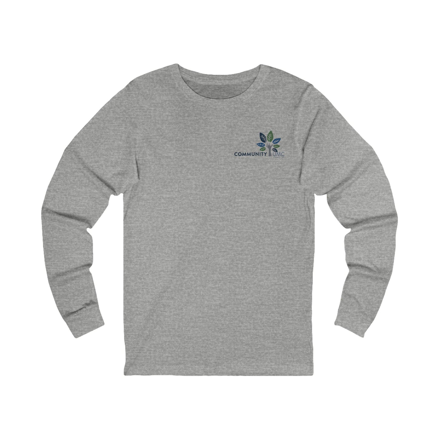 Young, Scrappy, and Churchy Long Sleeved Tee for Community UMC of Krum - Unisex Jersey Long Sleeve