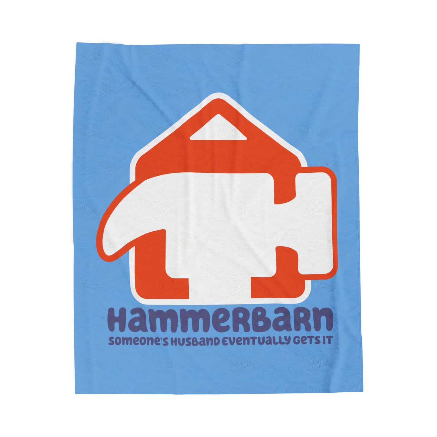 Velveteen Plush Blanket - Funny Hammerbarn Someone's Husband Eventually Gets It Bluey, Cozy Throw, Soft Bed Blanket, Unique Home Decor,