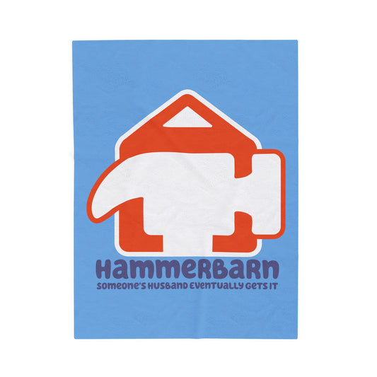 Velveteen Plush Blanket - Funny Hammerbarn Someone's Husband Eventually Gets It Bluey, Cozy Throw, Soft Bed Blanket, Unique Home Decor,