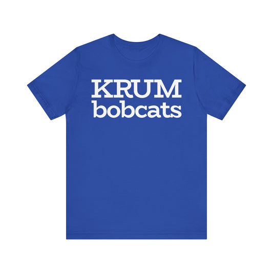 Krum Bobcats Adult Shirt Unisex Tee with Community UMC Logo