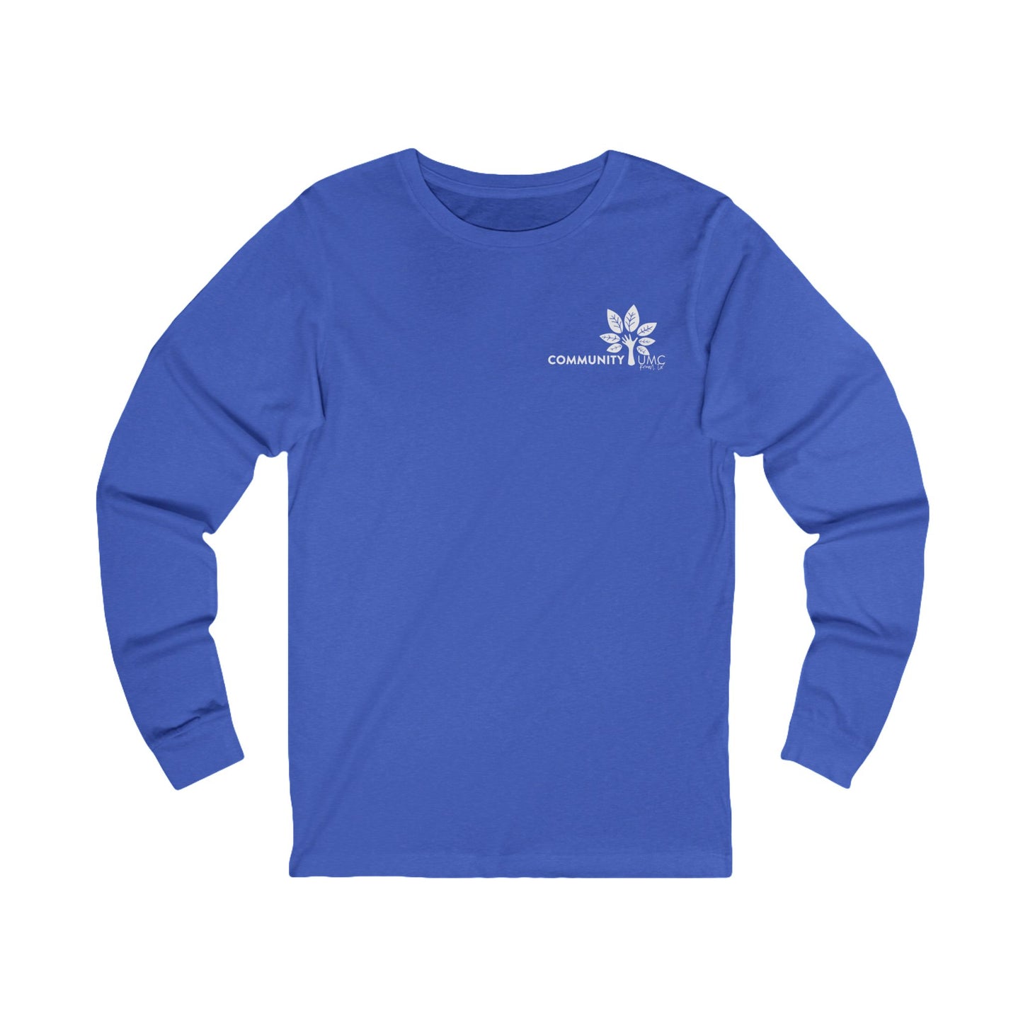 Young, Scrappy, and Churchy Long Sleeved Tee for Community UMC of Krum - Unisex Jersey Long Sleeve